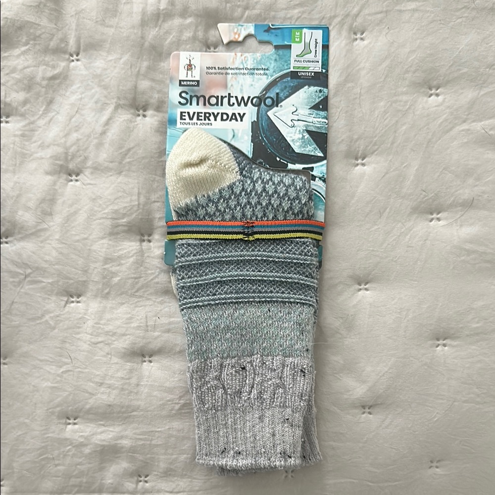 Smartwool Gray Casual Socks with Ribbed Cuff NEW